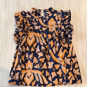 ULLA JOHNSON EVA RUFFLED BLOUSE